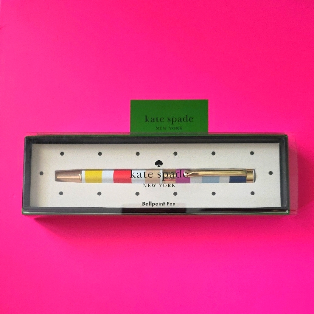 NWT: Kate Spade "CANDY STRIPE" Ballpoint Pen